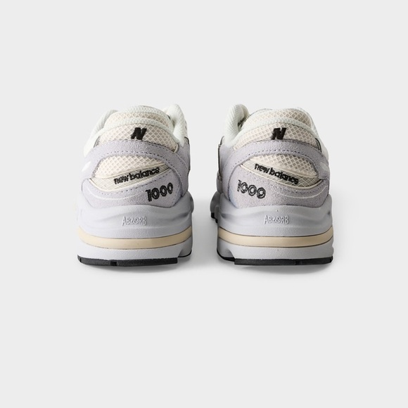 New Balance Cream and Gray Athletic Shoes - Picture 3 of 10